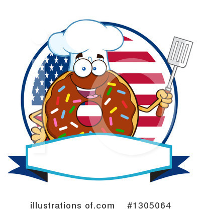 Royalty-Free (RF) Chocolate Sprinkle Donut Clipart Illustration by Hit Toon - Stock Sample #1305064
