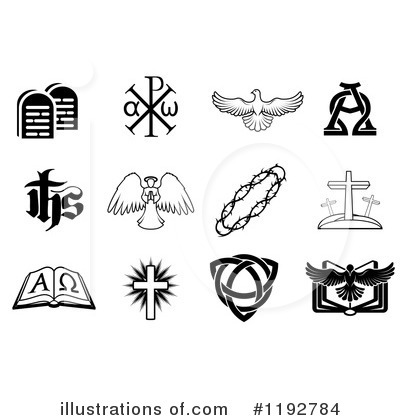 Royalty-Free (RF) Christian Icons Clipart Illustration by AtStockIllustration - Stock Sample #1192784