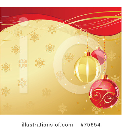 Royalty-Free (RF) Christmas Background Clipart Illustration by Pushkin - Stock Sample #75654