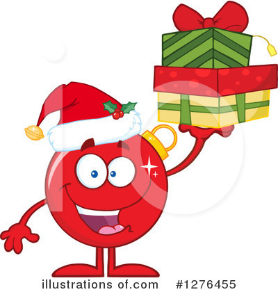 Royalty-Free (RF) Christmas Bauble Character Clipart Illustration by Hit Toon - Stock Sample #1276455