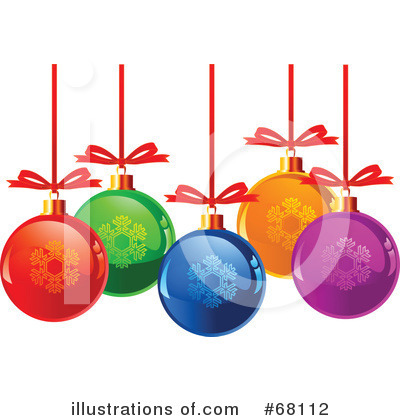Royalty-Free (RF) Christmas Baubles Clipart Illustration by Pushkin - Stock Sample #68112