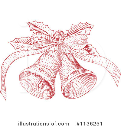 Royalty-Free (RF) Christmas Bells Clipart Illustration by patrimonio - Stock Sample #1136251