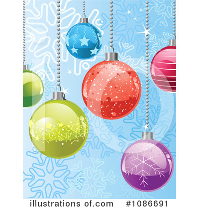 Royalty-Free (RF) Christmas Bulbs Clipart Illustration by Pushkin - Stock Sample #1086691