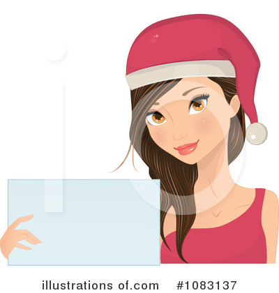 Christmas Woman Clipart #1083137 by Melisende Vector