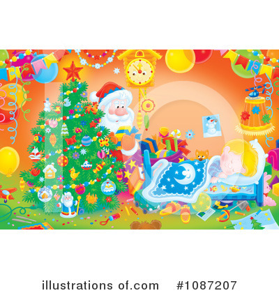 Christmas Tree Clipart #1087207 by Alex Bannykh