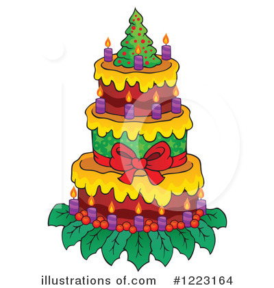Christmas Cake Clipart #1223164 by visekart