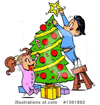 Royalty-Free (RF) Christmas Clipart Illustration by Clip Art Mascots - Stock Sample #1361862