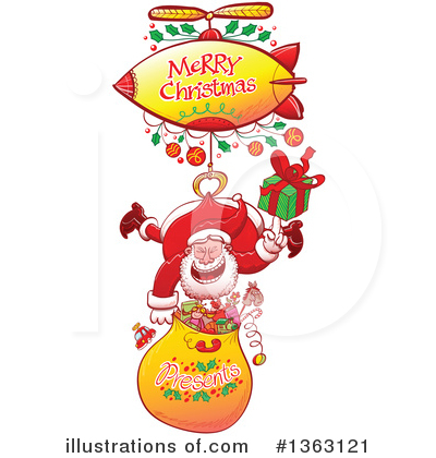Santas Sack Clipart #1363121 by Zooco