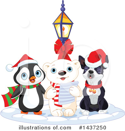 Christmas Caroling Clipart #1437250 by Pushkin