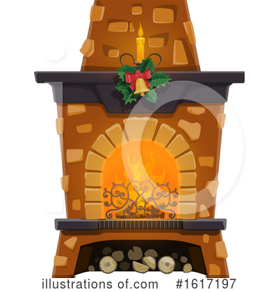 Fireplace Clipart #1617197 by Vector Tradition SM