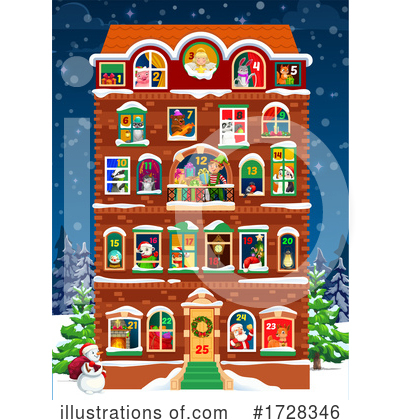 Christmas House Clipart #1728346 by Vector Tradition SM