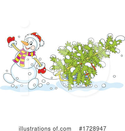 Christmas Tree Clipart #1728947 by Alex Bannykh