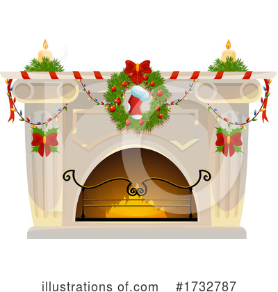 Fireplace Clipart #1732787 by Vector Tradition SM
