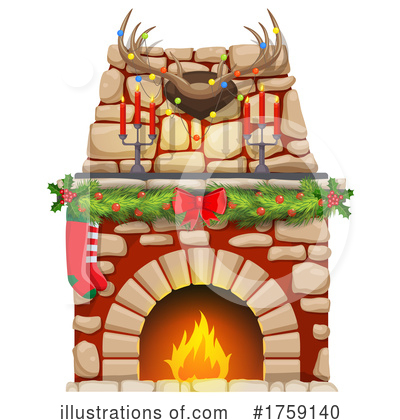 Fireplace Clipart #1759140 by Vector Tradition SM