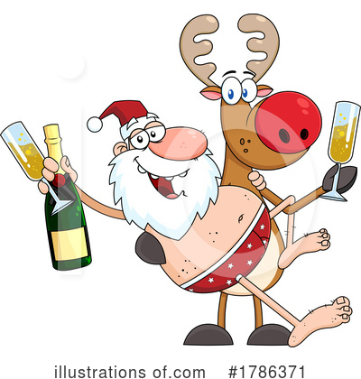 Christmas Party Clipart #1786371 by Hit Toon