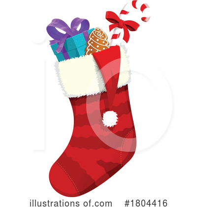 Christmas Stocking Clipart #1804416 by Vector Tradition SM