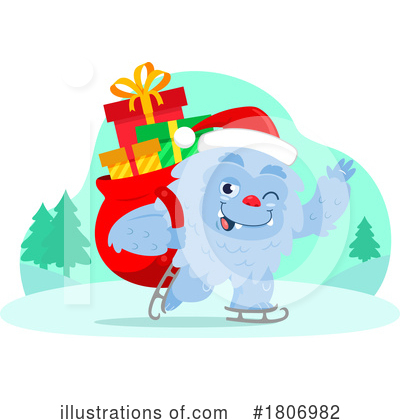 Abominable Snowman Clipart #1806982 by Hit Toon