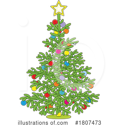 Christmas Tree Clipart #1807473 by Alex Bannykh