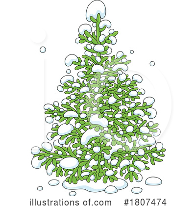 Christmas Tree Clipart #1807474 by Alex Bannykh