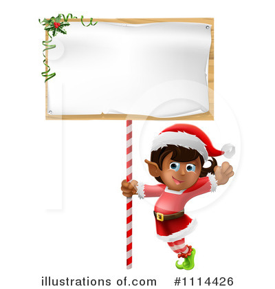 Royalty-Free (RF) Christmas Elf Clipart Illustration by AtStockIllustration - Stock Sample #1114426