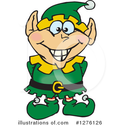 Royalty-Free (RF) Christmas Elf Clipart Illustration by Dennis Holmes Designs - Stock Sample #1276126