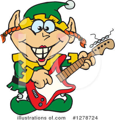 Royalty-Free (RF) Christmas Elf Clipart Illustration by Dennis Holmes Designs - Stock Sample #1278724