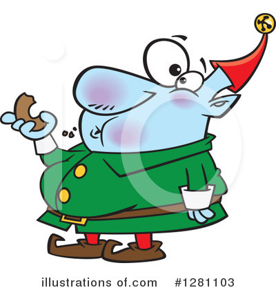 Royalty-Free (RF) Christmas Elf Clipart Illustration by toonaday - Stock Sample #1281103