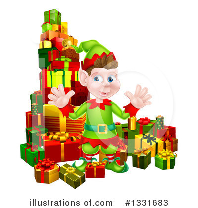 Royalty-Free (RF) Christmas Elf Clipart Illustration by AtStockIllustration - Stock Sample #1331683