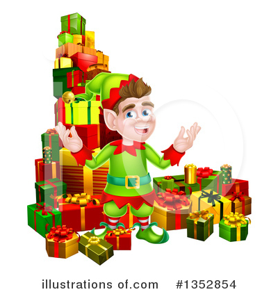 Christmas Elf Clipart #1352854 by AtStockIllustration