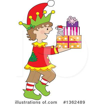 Elf Clipart #1362489 by Maria Bell