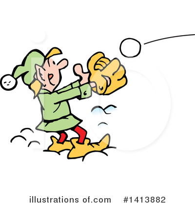 Playing Catch Clipart #1413882 by Johnny Sajem