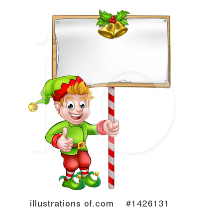Royalty-Free (RF) Christmas Elf Clipart Illustration by AtStockIllustration - Stock Sample #1426131