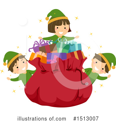 Royalty-Free (RF) Christmas Elf Clipart Illustration by BNP Design Studio - Stock Sample #1513007