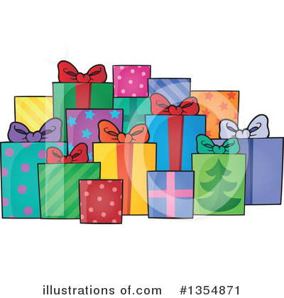 Royalty-Free (RF) Christmas Gift Clipart Illustration by visekart - Stock Sample #1354871