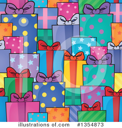 Royalty-Free (RF) Christmas Gift Clipart Illustration by visekart - Stock Sample #1354873