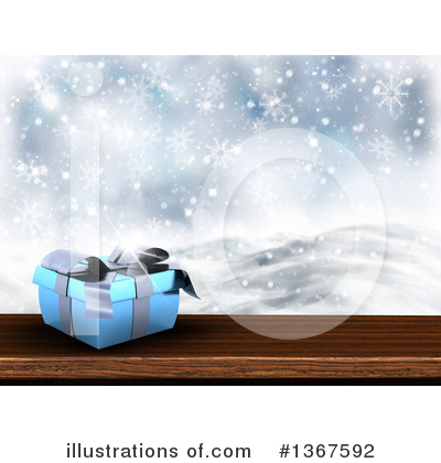 Royalty-Free (RF) Christmas Gift Clipart Illustration by KJ Pargeter - Stock Sample #1367592