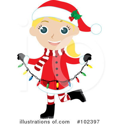 Royalty-Free (RF) Christmas Girl Clipart Illustration by Rosie Piter - Stock Sample #102397