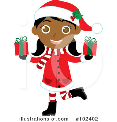 Royalty-Free (RF) Christmas Girl Clipart Illustration by Rosie Piter - Stock Sample #102402