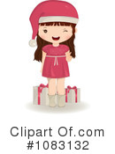 Christmas Girl Clipart #1083132 by Melisende Vector