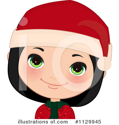 Christmas Girl Clipart #1129945 by Melisende Vector