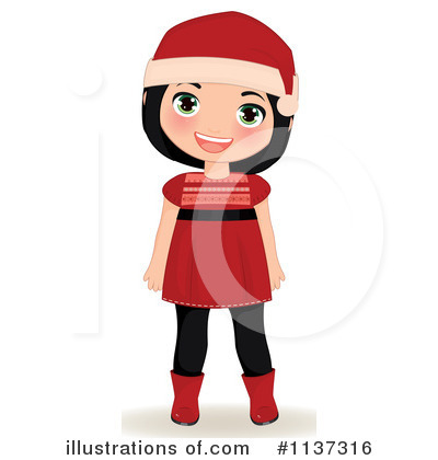 Royalty-Free (RF) Christmas Girl Clipart Illustration by Melisende Vector - Stock Sample #1137316