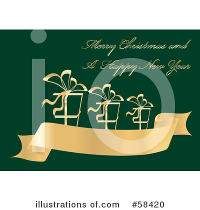 Royalty-Free (RF) Christmas Greeting Clipart Illustration by MilsiArt - Stock Sample #58420