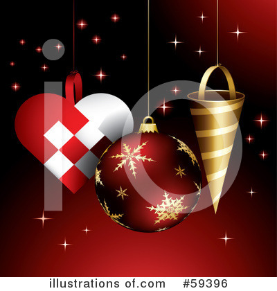 Royalty-Free (RF) Christmas Ornaments Clipart Illustration by TA Images - Stock Sample #59396