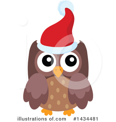 Royalty-Free (RF) Christmas Owl Clipart Illustration by visekart - Stock Sample #1434481