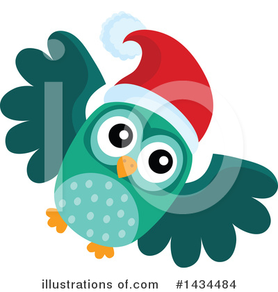 Royalty-Free (RF) Christmas Owl Clipart Illustration by visekart - Stock Sample #1434484