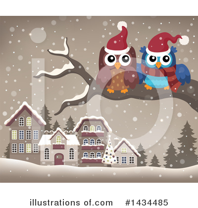 Christmas Owl Clipart #1434485 by visekart