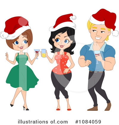 Royalty-Free (RF) Christmas Party Clipart Illustration by BNP Design Studio - Stock Sample #1084059