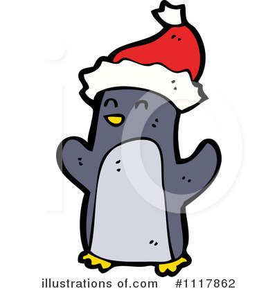 Royalty-Free (RF) Christmas Penguin Clipart Illustration by lineartestpilot - Stock Sample #1117862