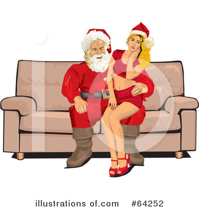 Royalty-Free (RF) Christmas Pin Up Clipart Illustration by David Rey - Stock Sample #64252