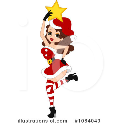 Royalty-Free (RF) Christmas Pinup Clipart Illustration by BNP Design Studio - Stock Sample #1084049